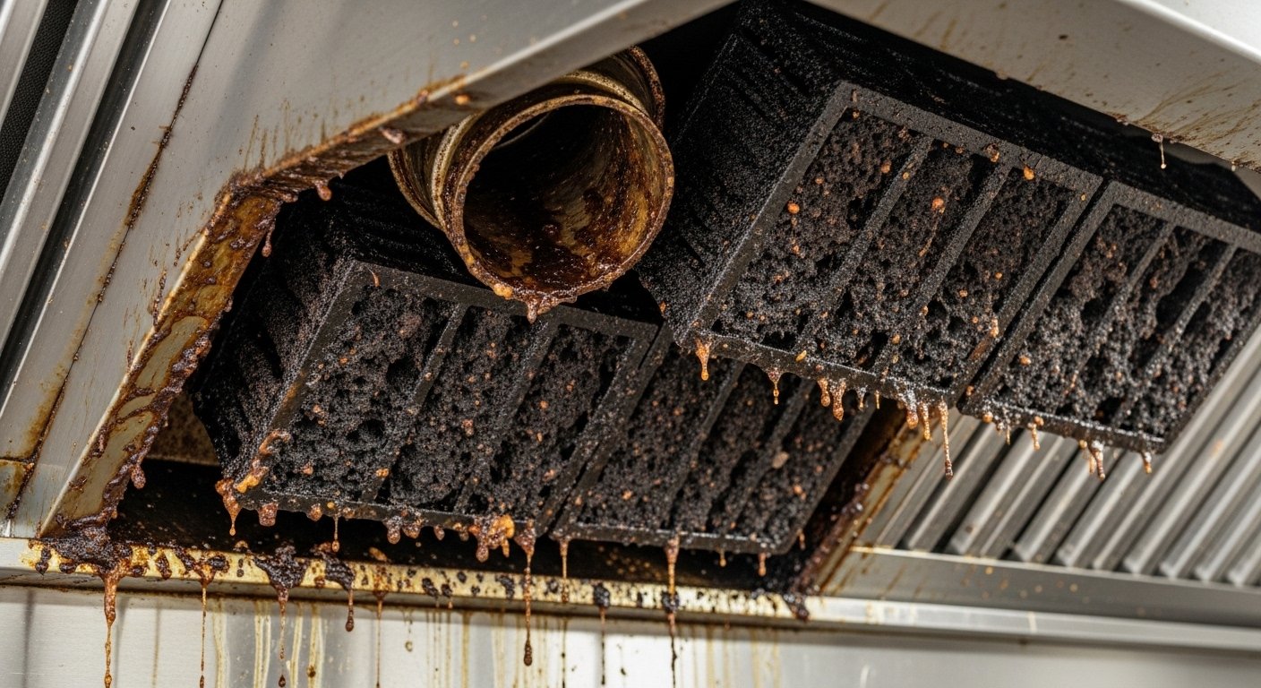 Emergency Hood Cleaning Needed issue in a commercial kitchen exhaust system