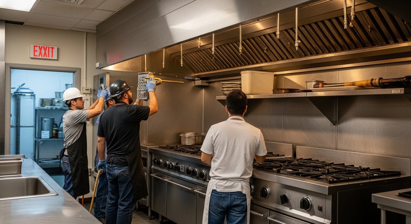 Smoke Not Venting Properly in Commercial Kitchen issue in a commercial kitchen exhaust system