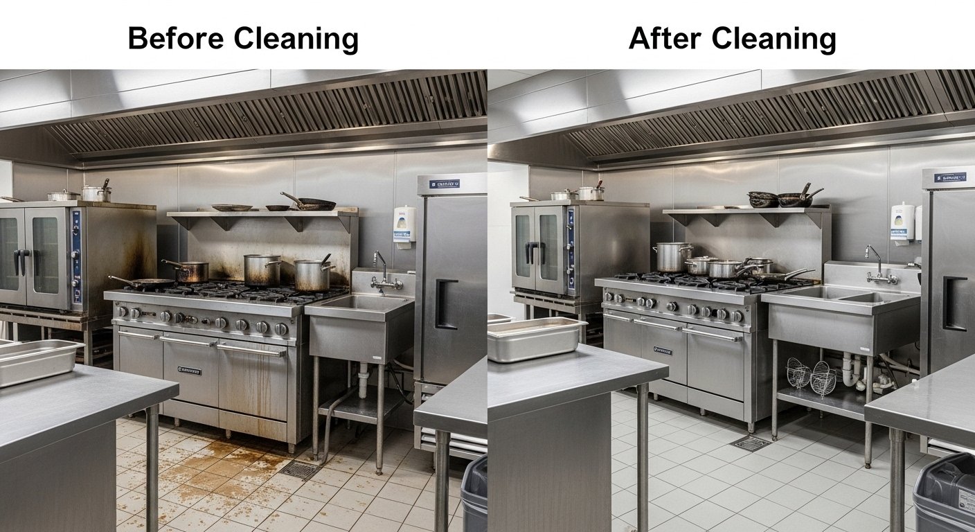 Commercial kitchen inspection and hood cleaning contact page image